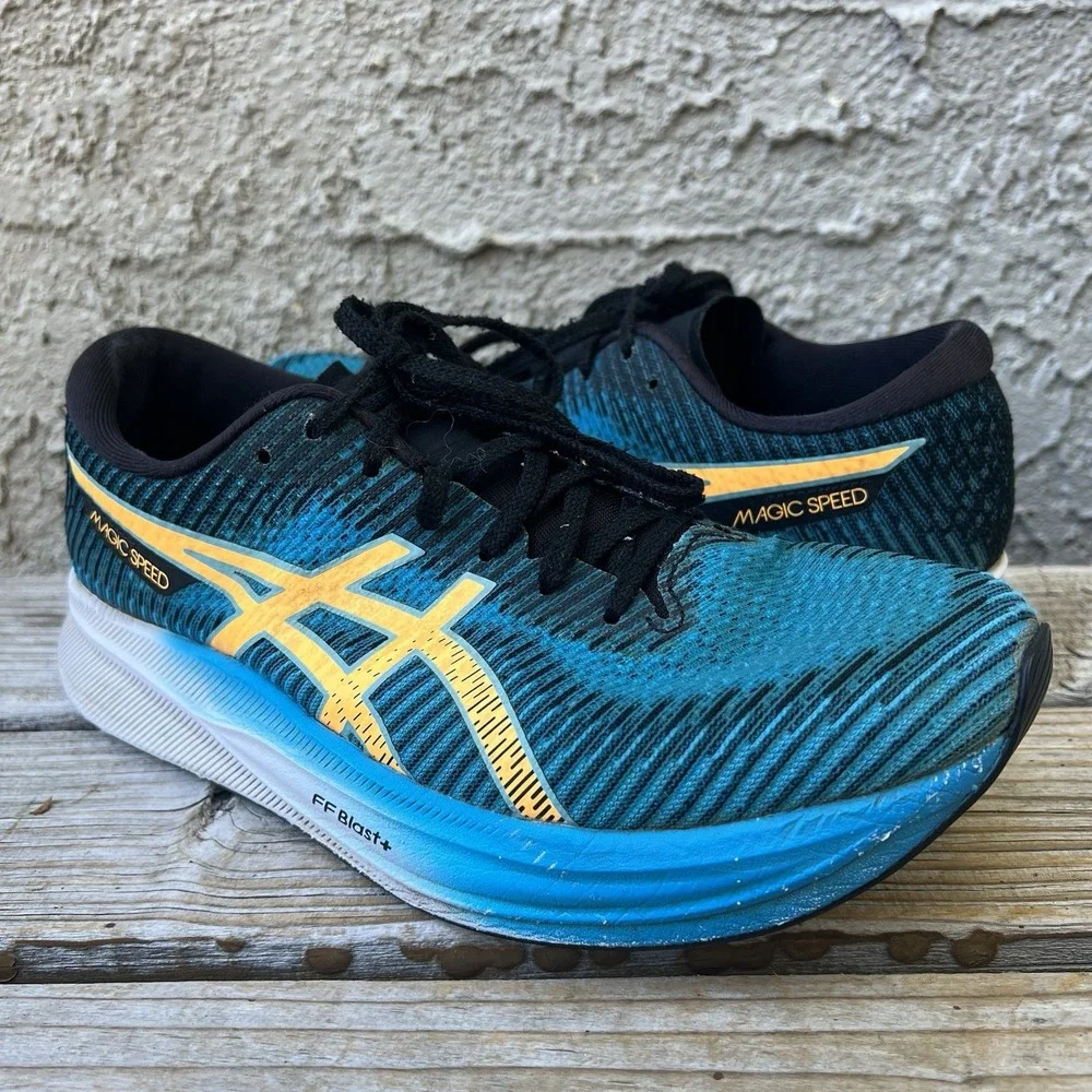 Asics Shoes Men Size 7.5 Magic Speed 2 1011B443-400 Sneakers Blue Running